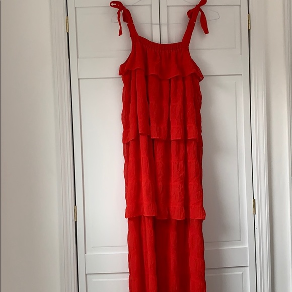 Red Ruffle Maxi Adjustable Straps - Picture 1 of 3